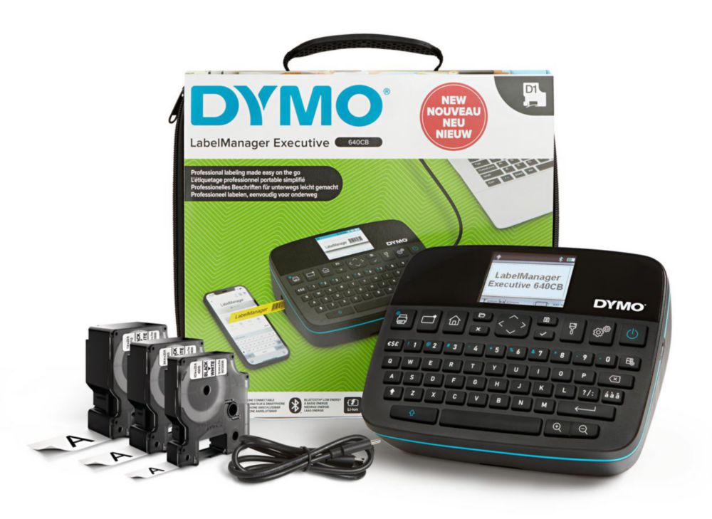 Tlačiareň štítkov DYMO<sup>®</sup> LabelManager™ Executive 640 CB, sada puzdier