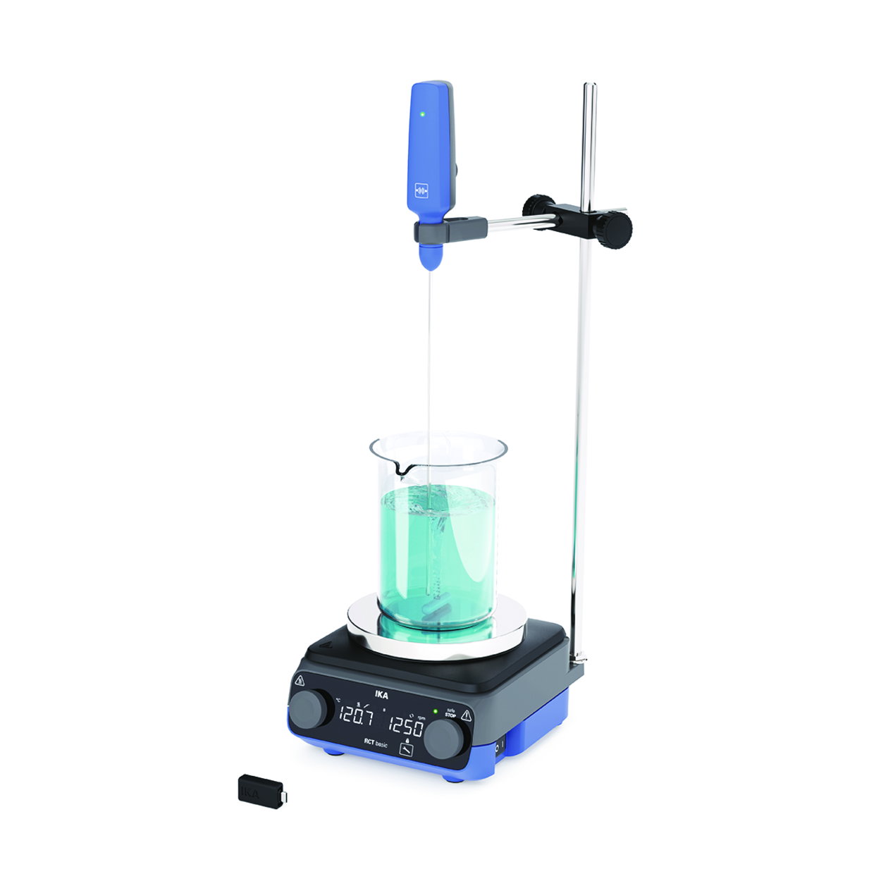 Magnetický miešač s ohrevom RCT basic PT Wireless Solution, sada