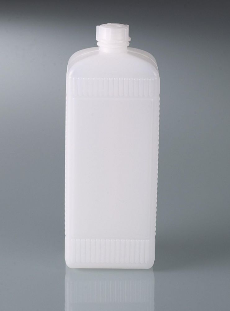 Štvorcové fľaše so skrutkovacím uzáverom, HDPE