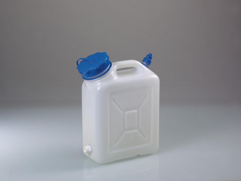 Kanistre so širokým hrdlom, HDPE, so závitovým konektorom a vetraním