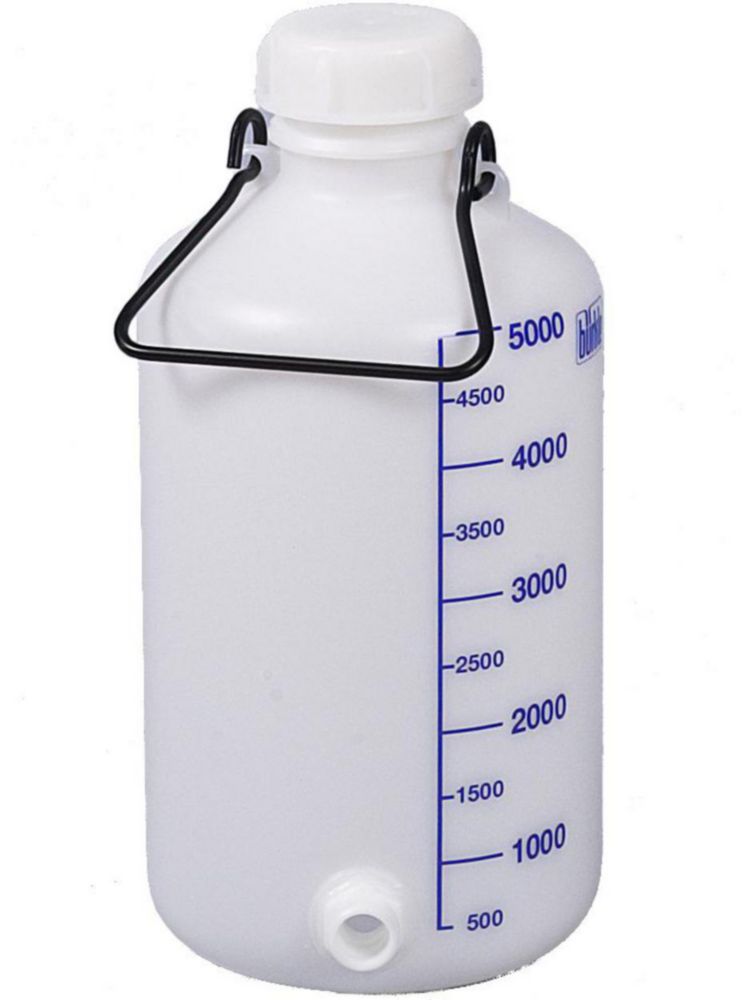 Fľaše na skladovanie so závitovým konektorom, HDPE