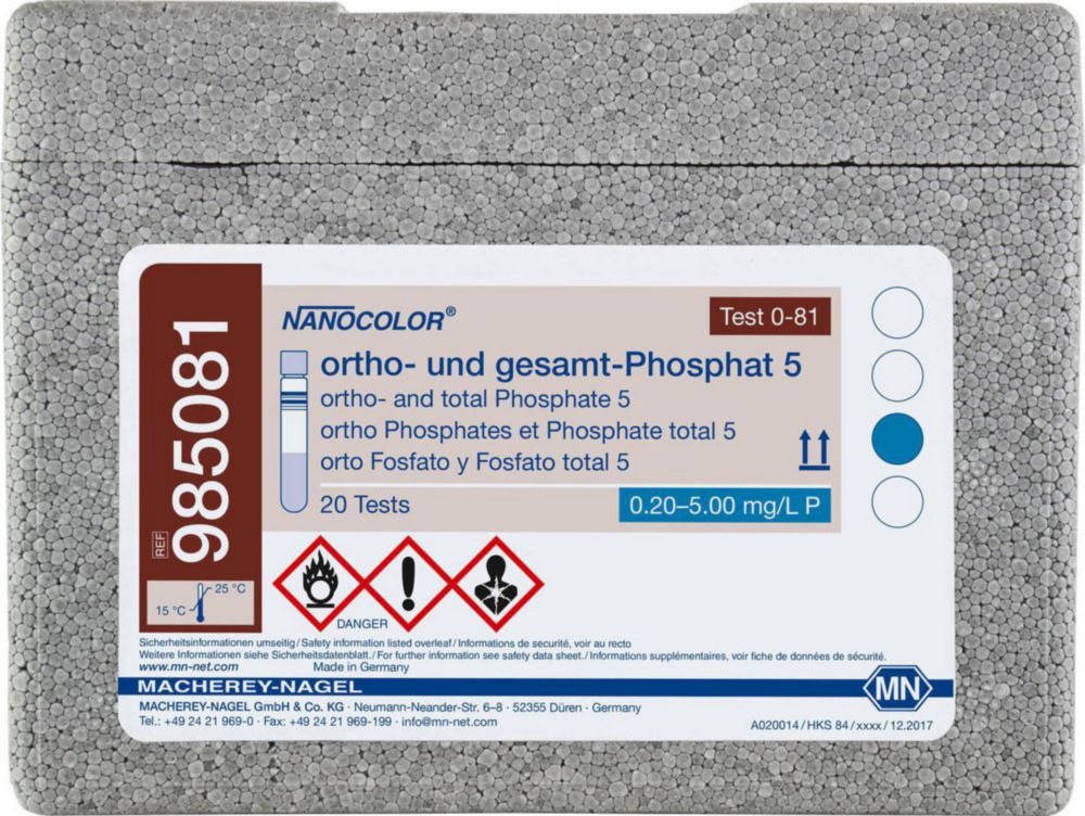 Skúmavky <sup>NANOCOLOR® </sup>na orto- a celkový fosfát