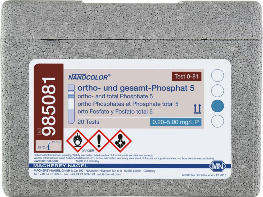 Skúmavky <sup>NANOCOLOR® </sup>na orto- a celkový fosfát
