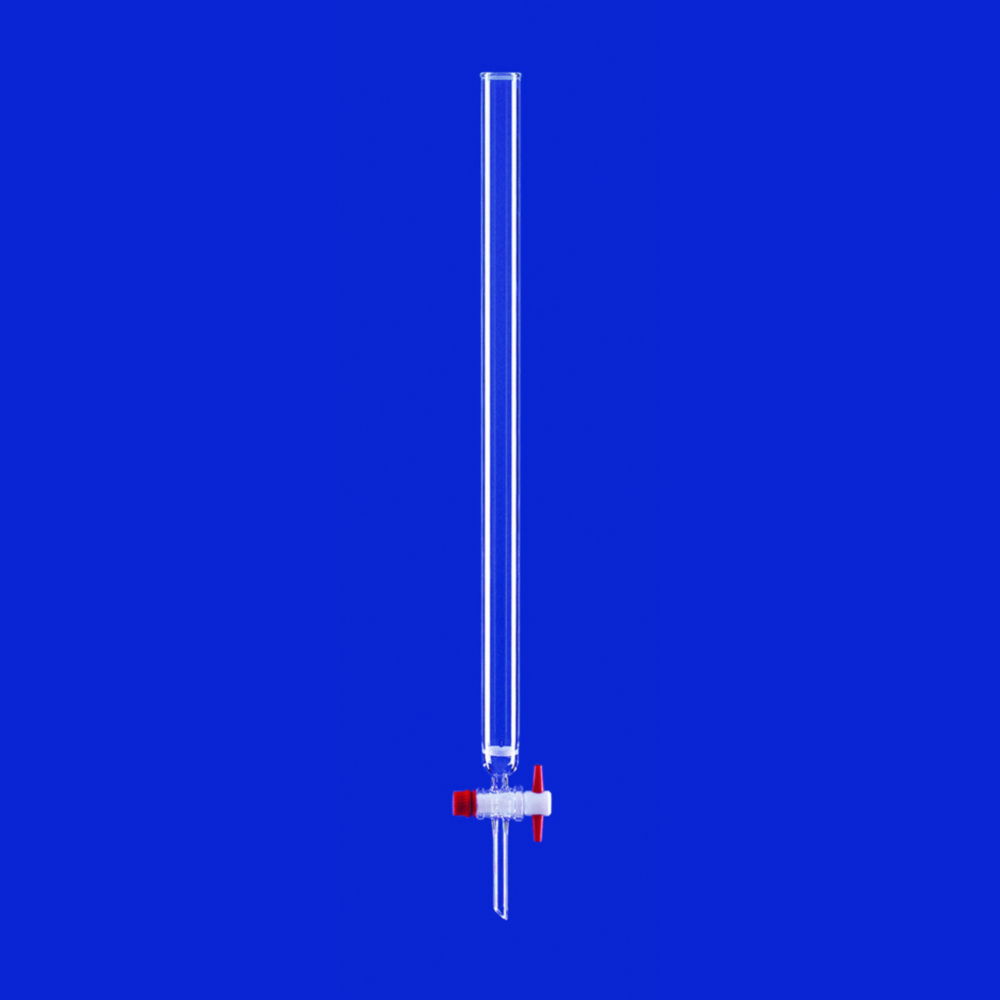 Chromatografické kolóny s korálkovým okrajom a teflónovým kohútom, hadičky <sup>DURAN®</sup> 