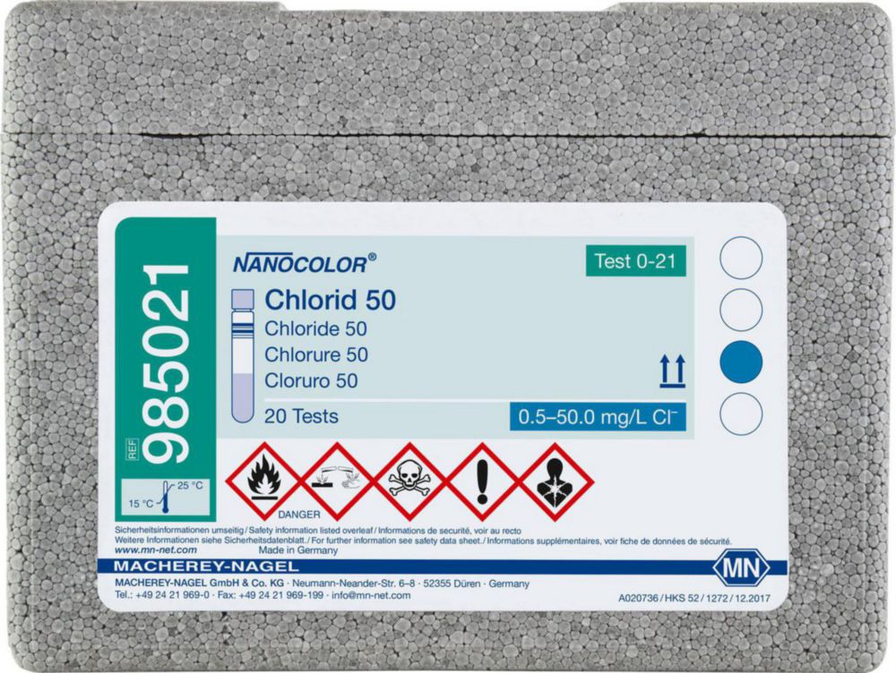 Skúmavky <sup>NANOCOLOR® </sup>Chlór / Chlorid