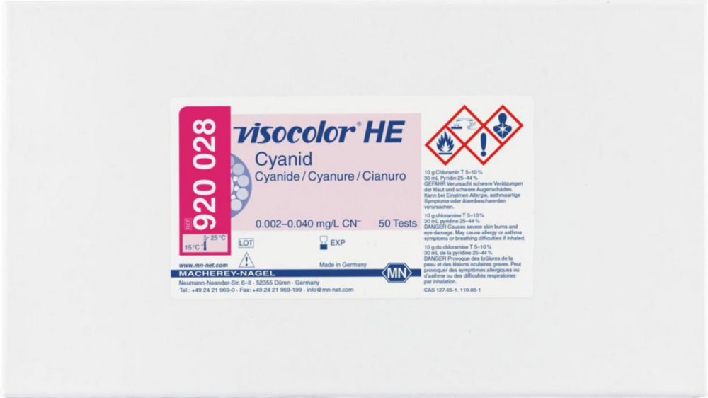 Testovacie súpravy <i><sup>VISOCOLOR®HE</sup> na </i>analýzu vody