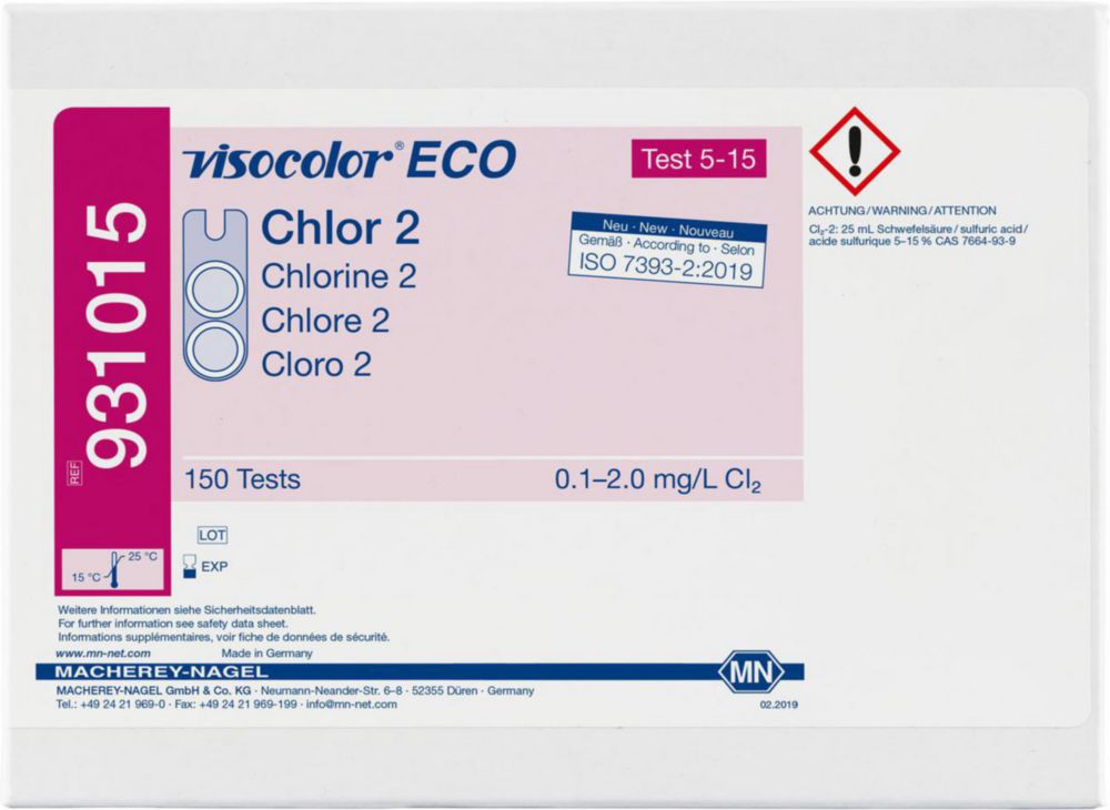 Testovacie súpravy <i>VISOCOLOR<sup>®</sup>ECO </i>na analýzu vody
