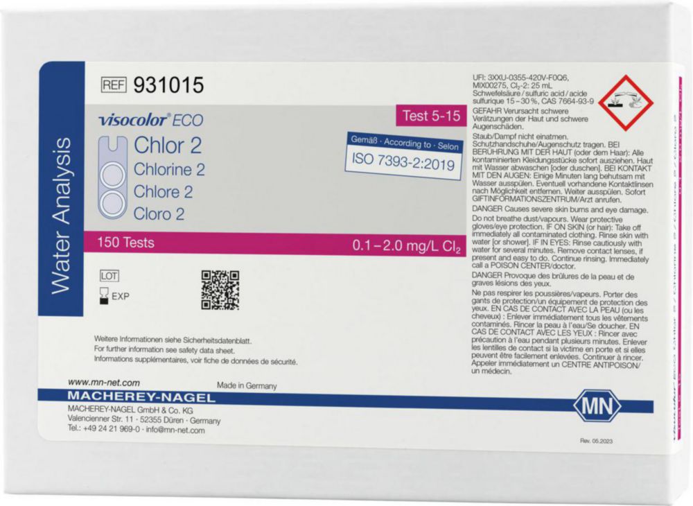 Testovacie súpravy <i>VISOCOLOR<sup>®</sup>ECO </i>na analýzu vody