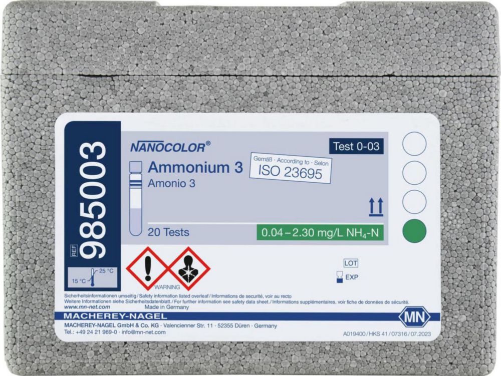 Testy v skúmavkách <sup>NANOCOLOR® </sup>Ammonium