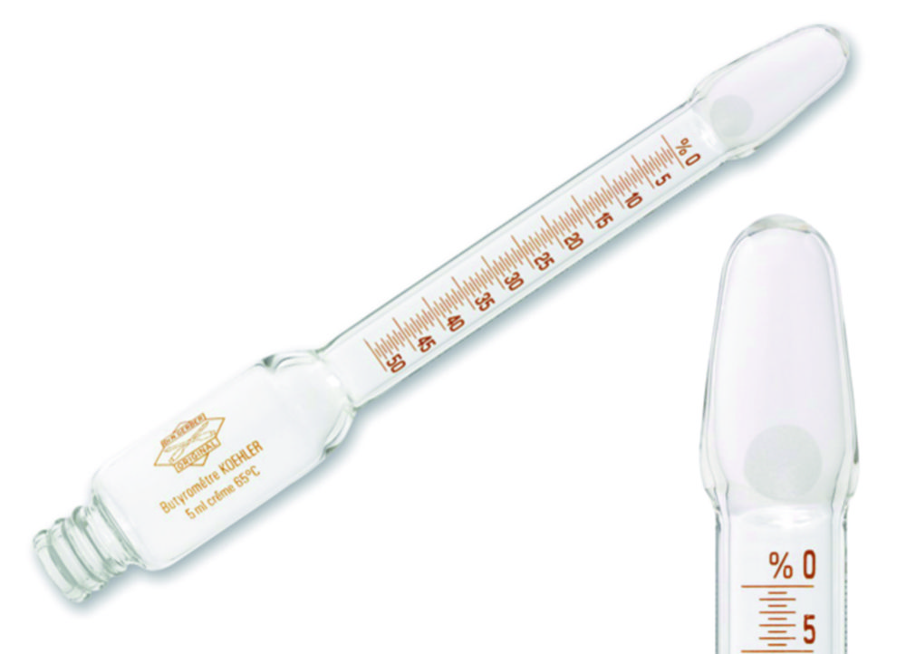 Krémový butyrometer Koehler Gerber Standard
