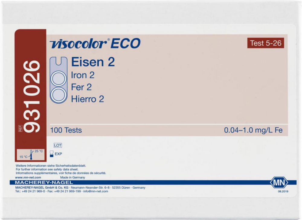 Testovacie súpravy <i><sup>VISOCOLOR®ECO</sup> na </i>analýzu vody