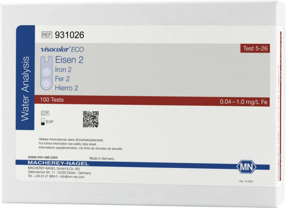 Testovacie súpravy <i><sup>VISOCOLOR®ECO</sup> na </i>analýzu vody