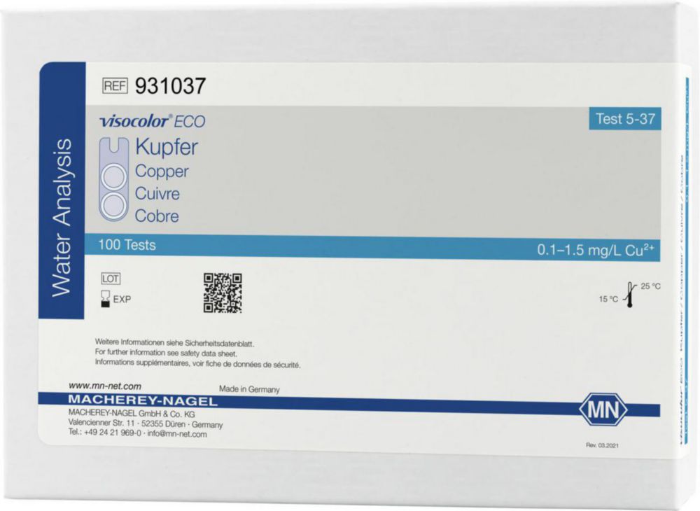 Testovacie súpravy <i><sup>VISOCOLOR®ECO</sup> na </i>analýzu vody