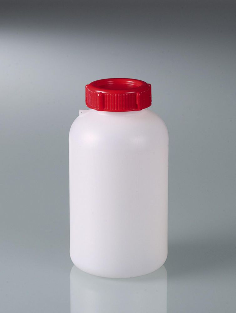Fľaše so širokým hrdlom, HDPE, uzatvárateľné
