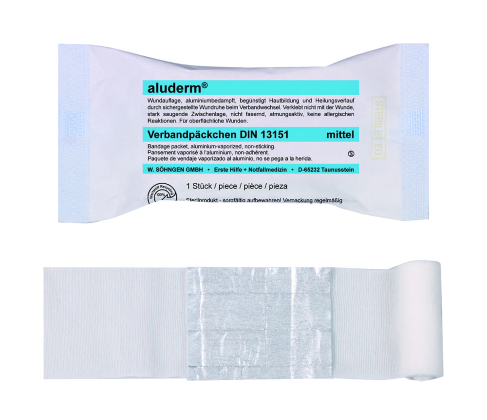 Obväzy <sup>aluderm®</sup> DIN, sterilné