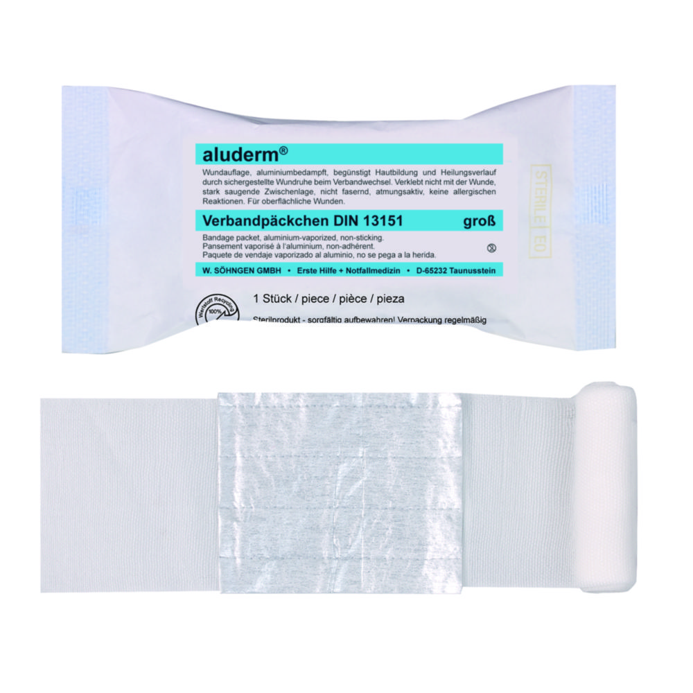 Obväzy <sup>aluderm®</sup> DIN, sterilné