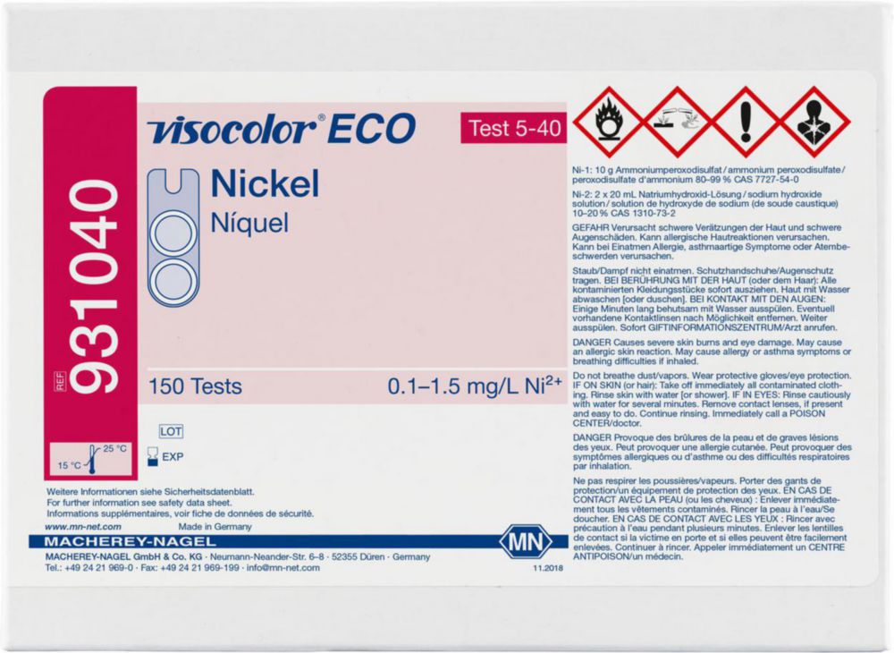 Testovacie súpravy <i><sup>VISOCOLOR®ECO</sup> na </i>analýzu vody