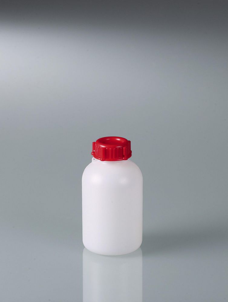 Fľaše so širokým hrdlom, HDPE, uzatvárateľné