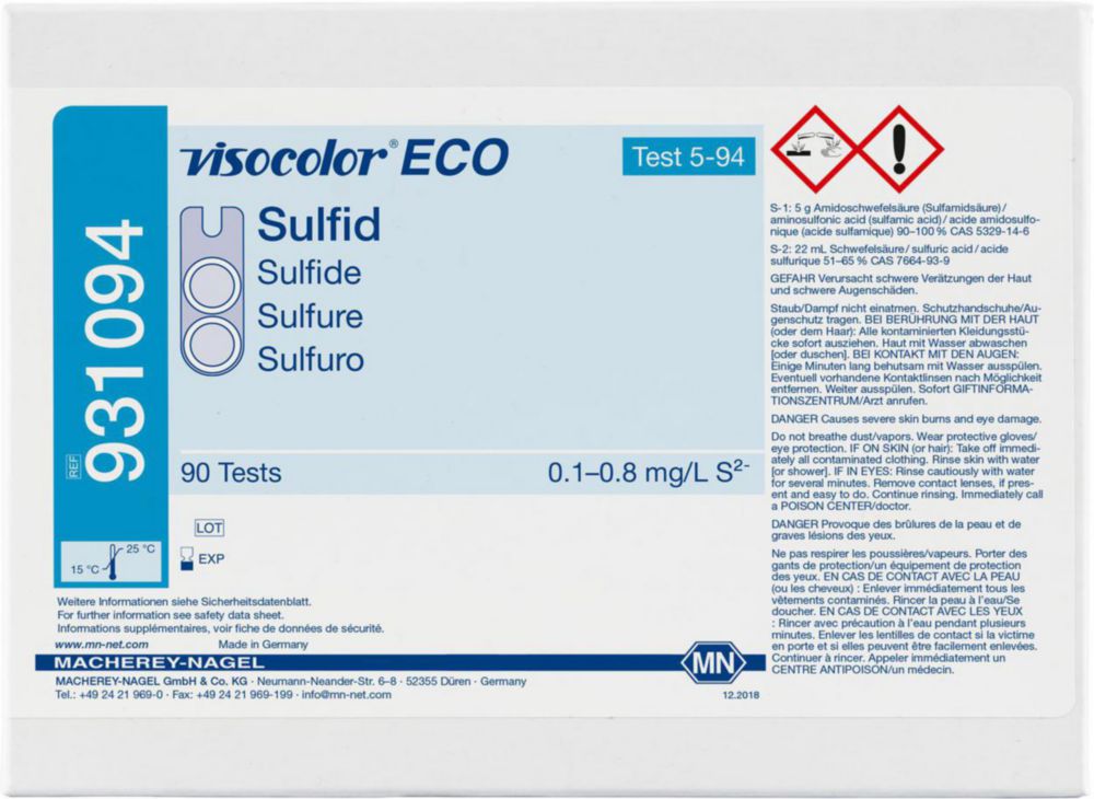 Testovacie súpravy <i><sup>VISOCOLOR®ECO</sup> na </i>analýzu vody