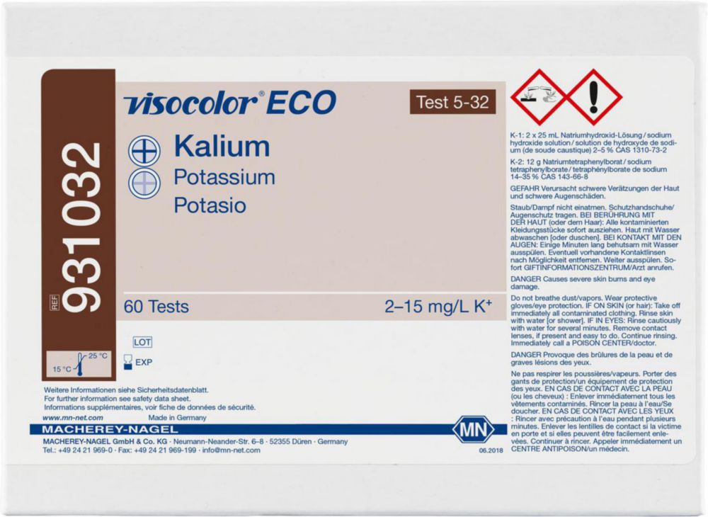 Testovacie súpravy <i><sup>VISOCOLOR®ECO</sup> na </i>analýzu vody