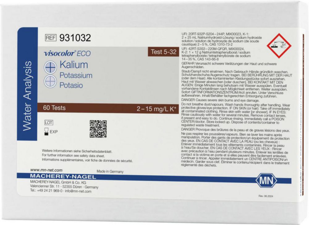 Testovacie súpravy <i><sup>VISOCOLOR®ECO</sup> na </i>analýzu vody