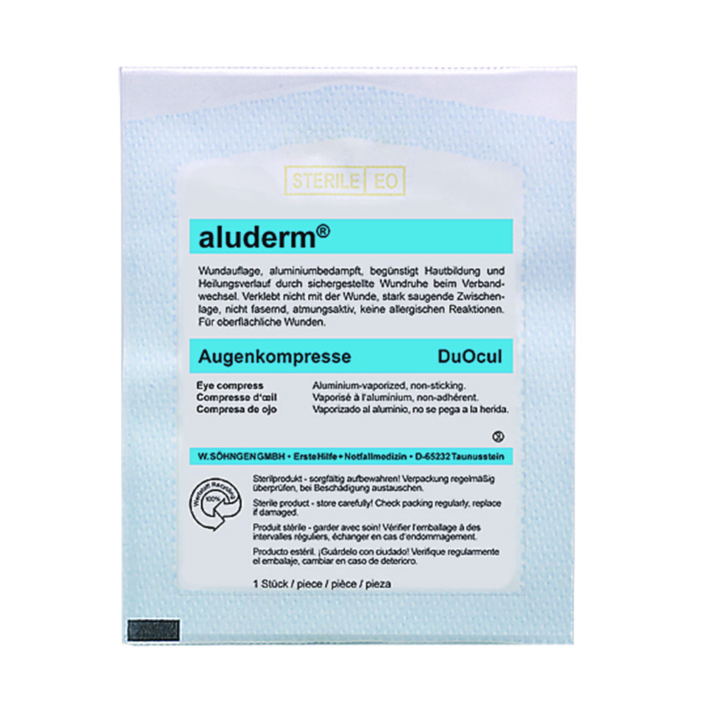 Obklady na oči <sup>aluderm®</sup> DuOcul, sterilné