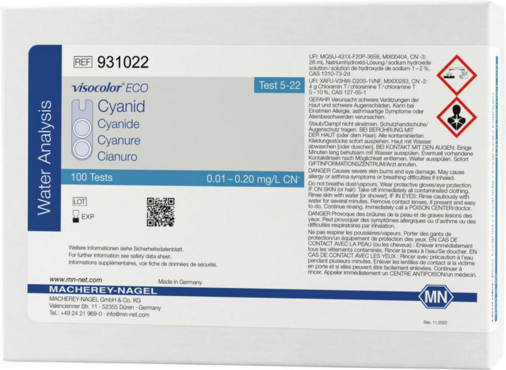Testovacie súpravy <i><sup>VISOCOLOR®ECO</sup> na </i>analýzu vody