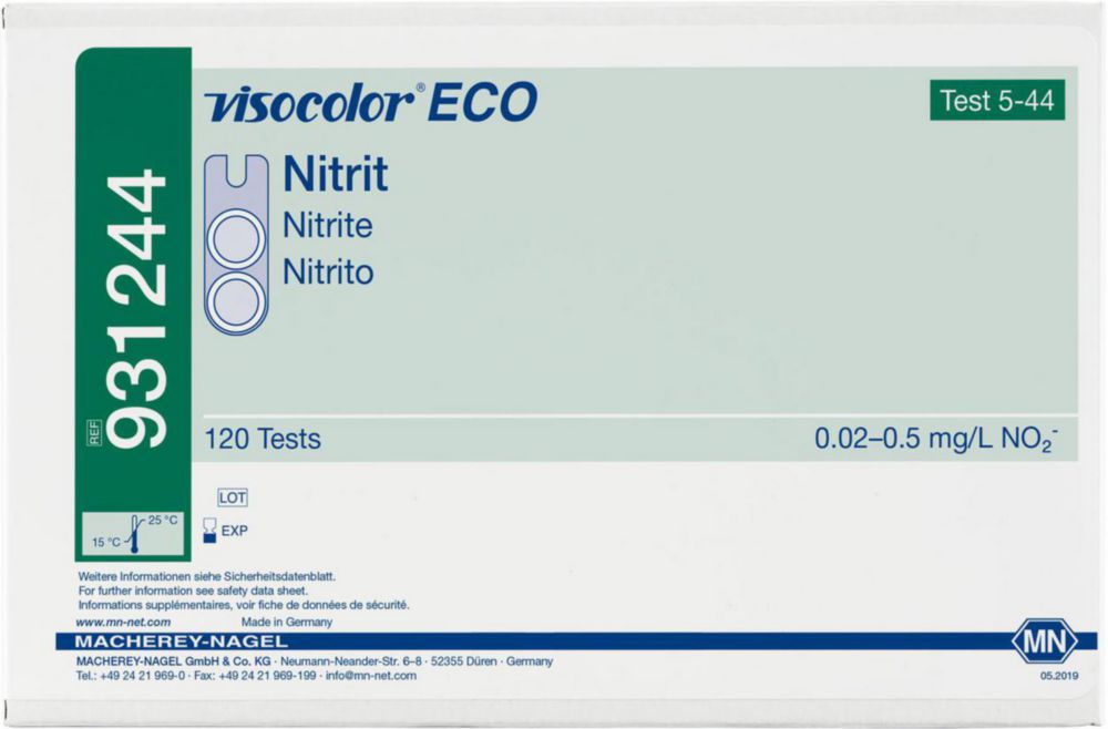 Testovacie súpravy, <i><sup>VISOCOLOR®ECO</sup> na </i>analýzu vody, plniace balenie