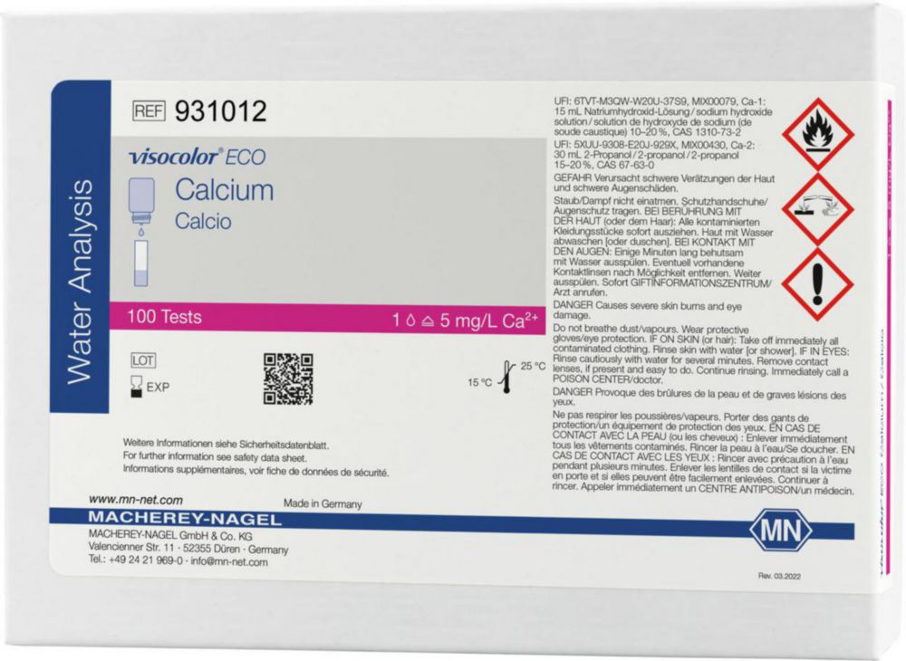 Testovacie súpravy <i><sup>VISOCOLOR®ECO</sup> na </i>analýzu vody