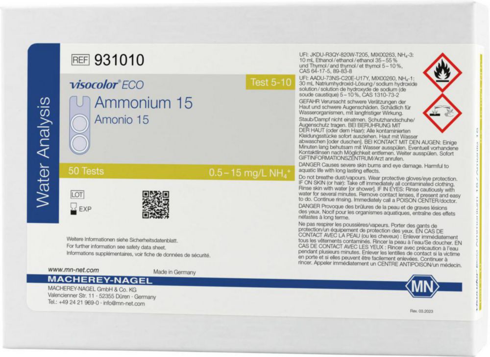 Testovacie súpravy <i><sup>VISOCOLOR®ECO</sup> na </i>analýzu vody