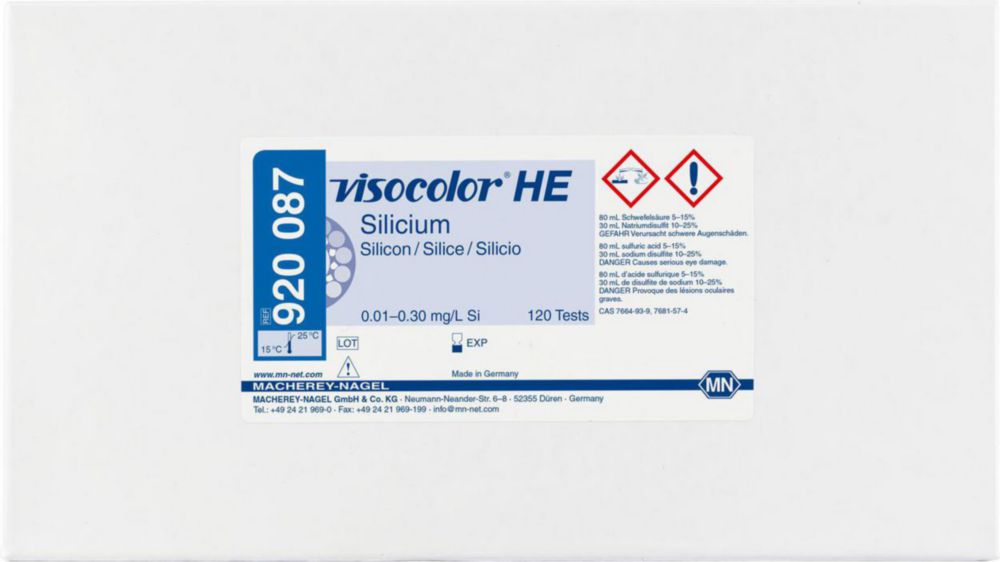 Testovacie súpravy <i><sup>VISOCOLOR®HE</sup> na </i>analýzu vody