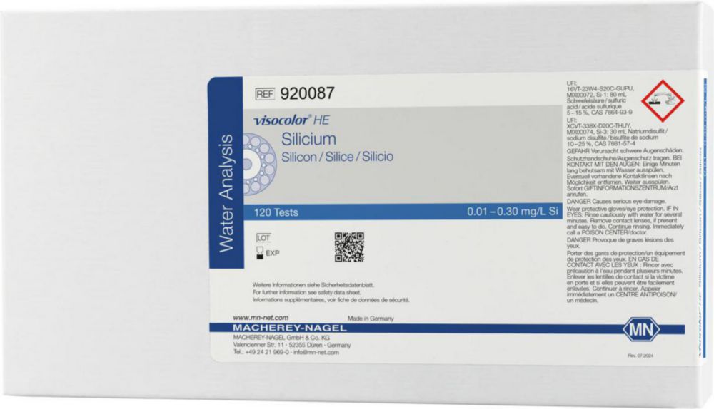 Testovacie súpravy <i><sup>VISOCOLOR®HE</sup> na </i>analýzu vody