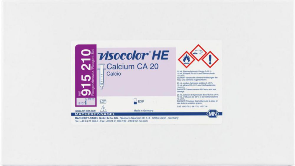 Testovacie súpravy, <i><sup>VISOCOLOR®HE</sup> na </i>analýzu vody, plniace balenie