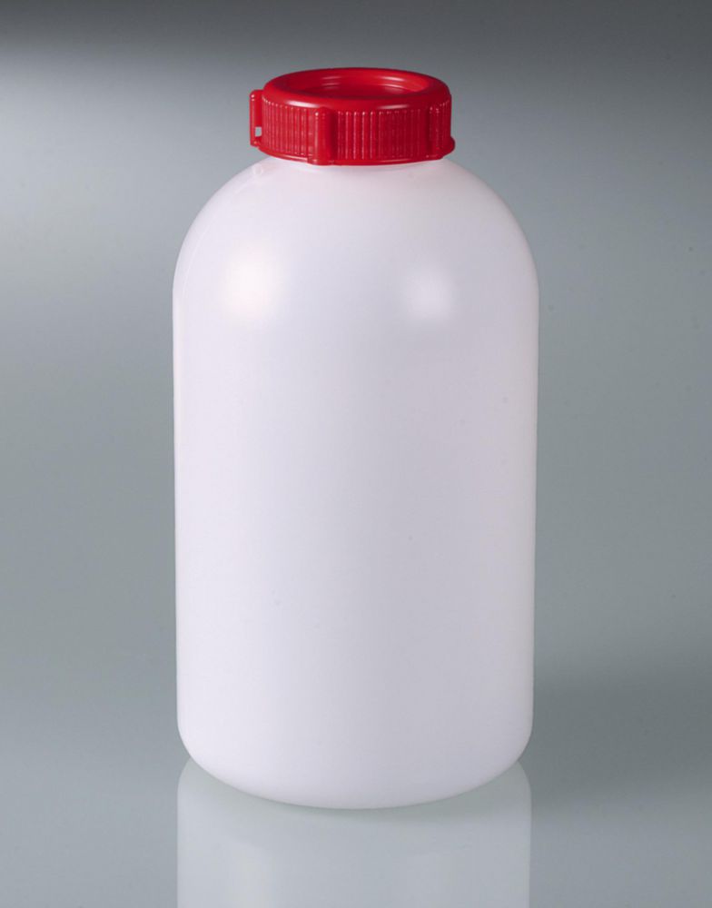 Fľaše so širokým hrdlom, HDPE, uzatvárateľné