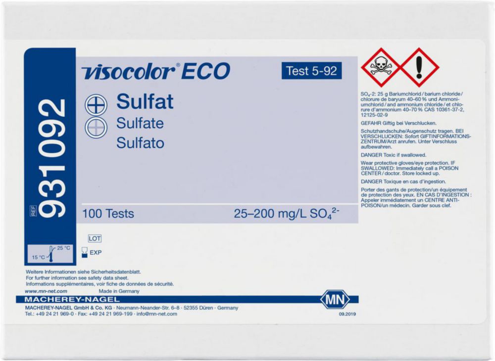 Testovacie súpravy <i><sup>VISOCOLOR®ECO</sup> na </i>analýzu vody
