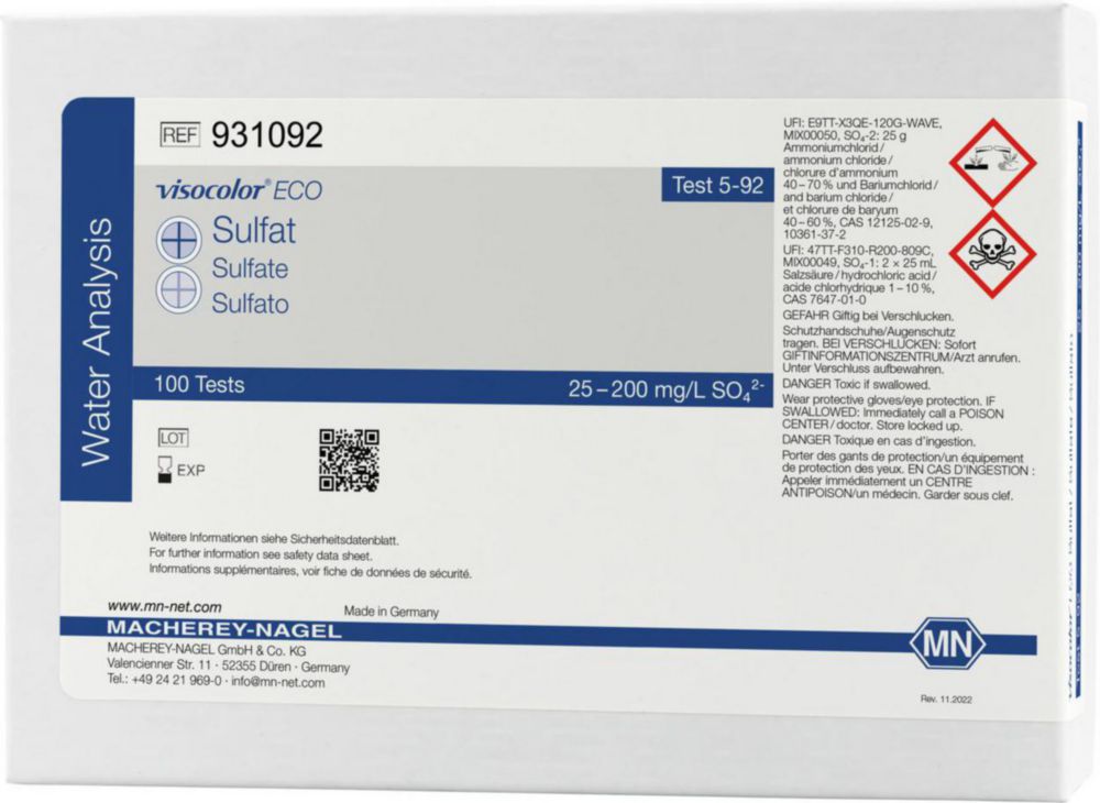 Testovacie súpravy <i><sup>VISOCOLOR®ECO</sup> na </i>analýzu vody