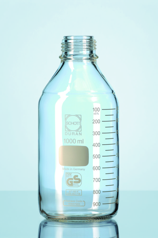 Laboratórne fľaše Premium, <sup>DURAN®</sup>, bez uzáveru