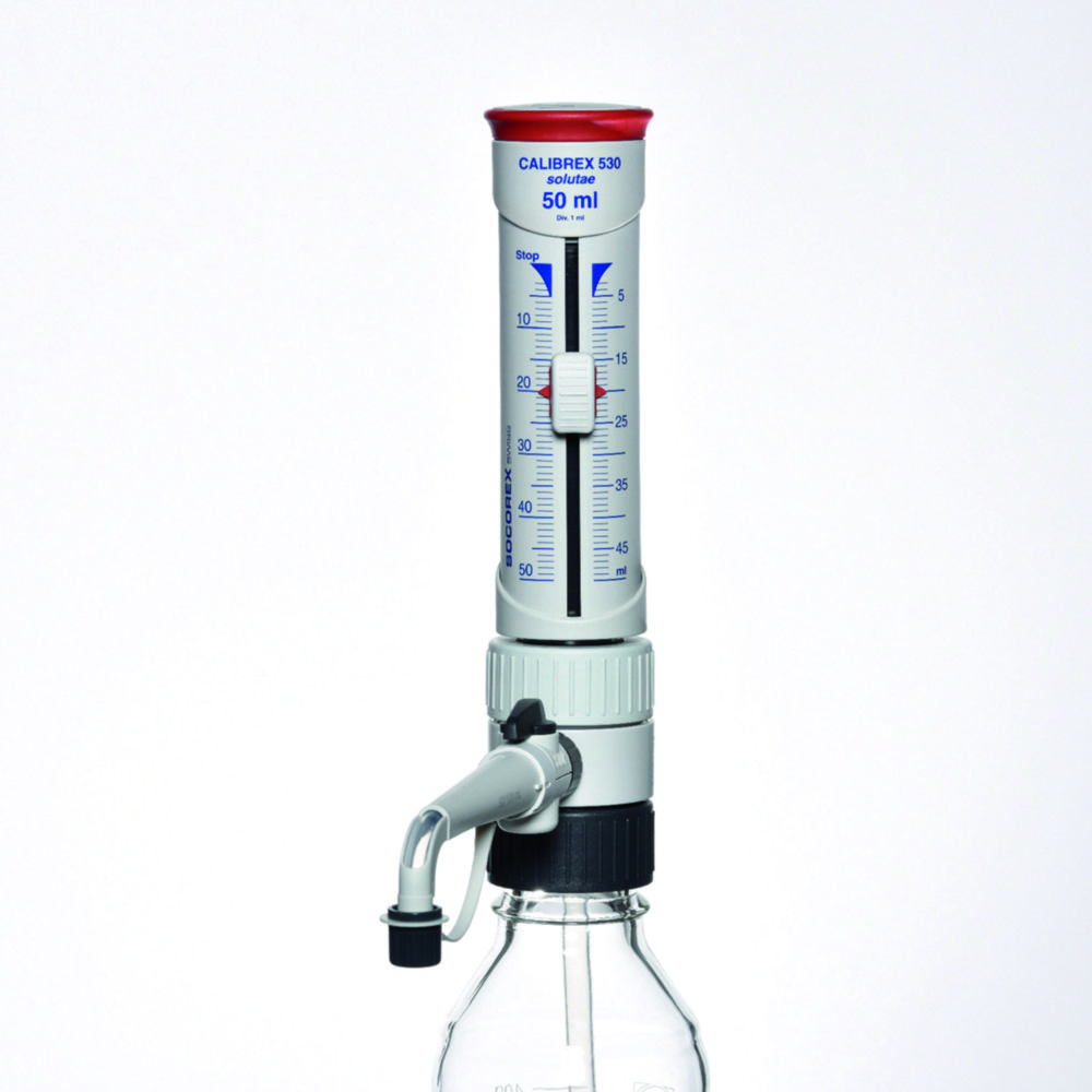 Dávkovače na fľaše Calibrex™ <i>solutae </i>530, so systémom kontroly prietoku