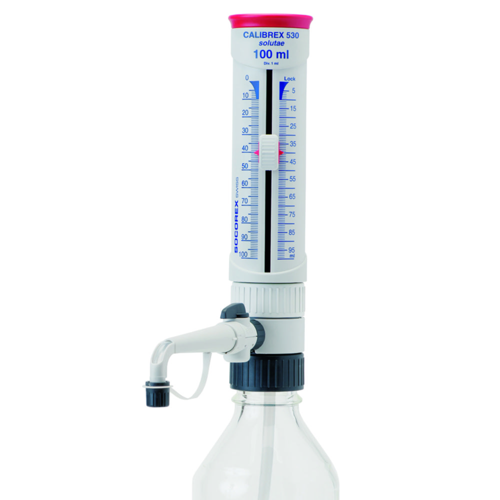 Dávkovače na fľaše Calibrex™ <i>solutae </i>530, so systémom kontroly prietoku