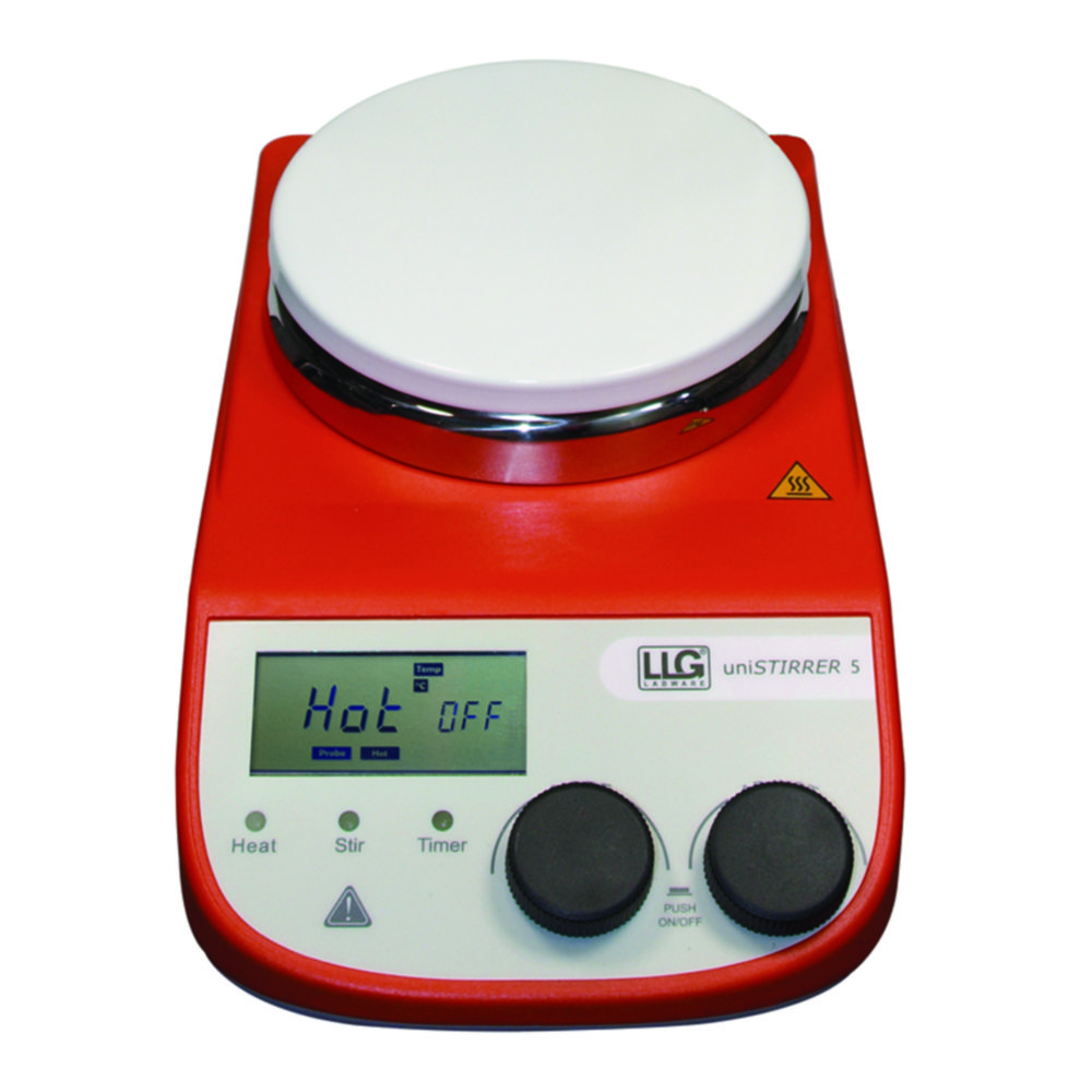 Magnetické miešadlo s ohrevom <i>LLG-uniSTIRRER</i> 5, kompletné balenie