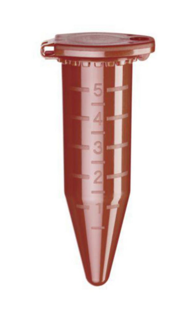 Eppendorf skúmavky® 5,0 ml, PP, so sklopným viečkom, jantárové