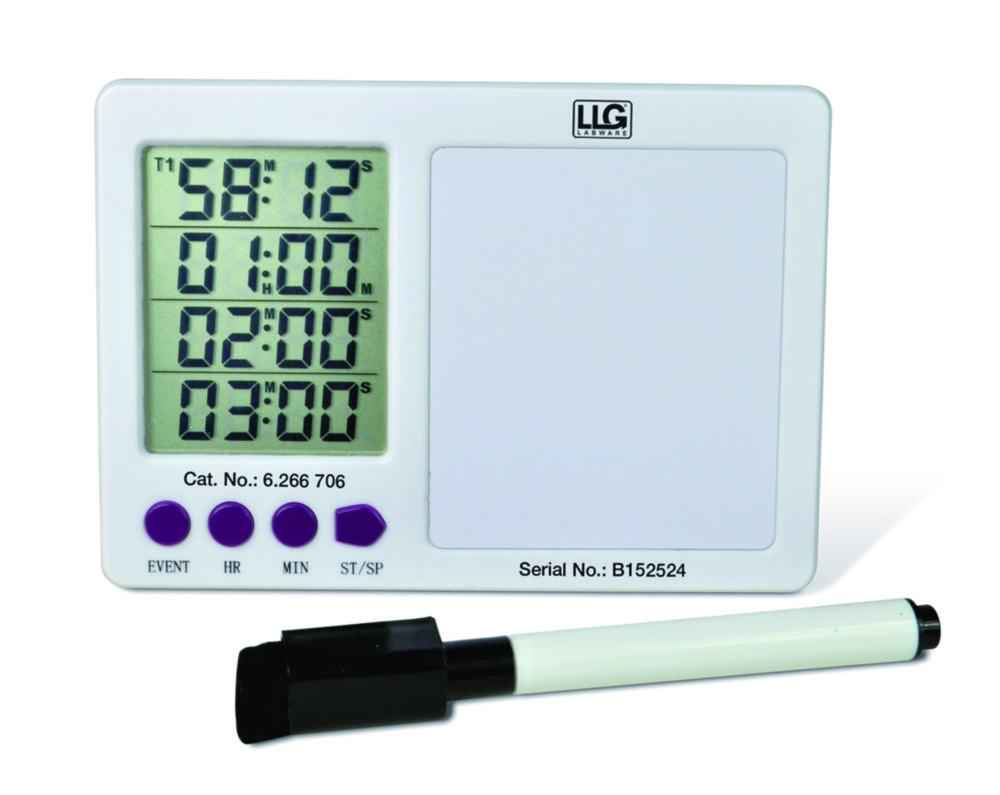 LLG-Timer s bielou tabuľou, 4-kanálový
