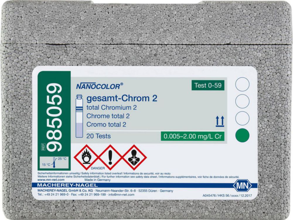 Testy skúmaviek <sup>NANOCOLOR® </sup>Chrome