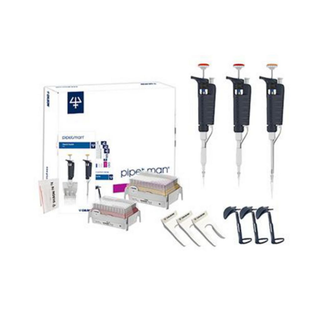 Jednokanálové mikrolitrové pipety, Pipetman®, variabilné, štartovacie súpravy