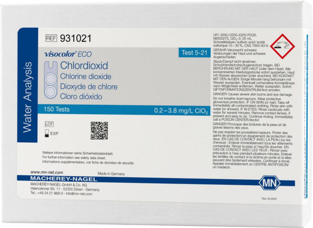 Testovacie súpravy <i>VISOCOLOR<sup>®</sup>ECO </i>na analýzu vody