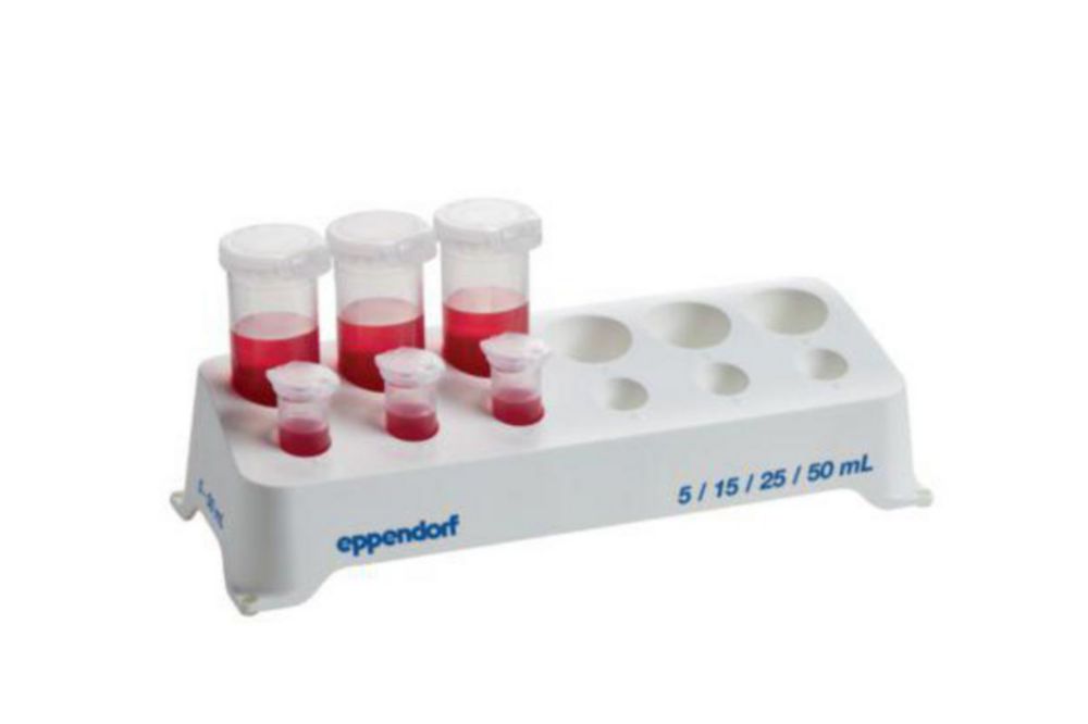 Stojany na skúmavky Eppendorf, PP, na 5 ... 50 ml skúmavky