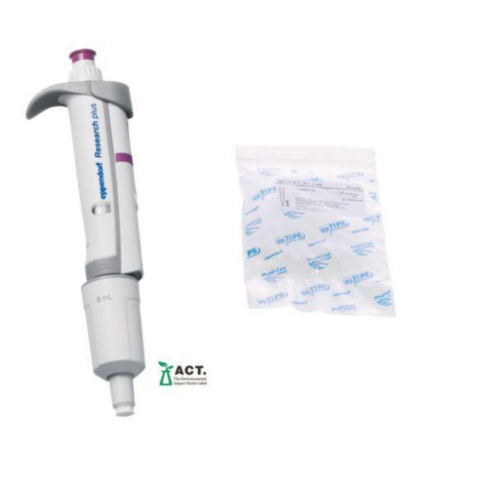 Jednokanálové mikrolitrové pipety Eppendorf <sup>Research®</sup> plus (všeobecný laboratórny produkt), variabilné