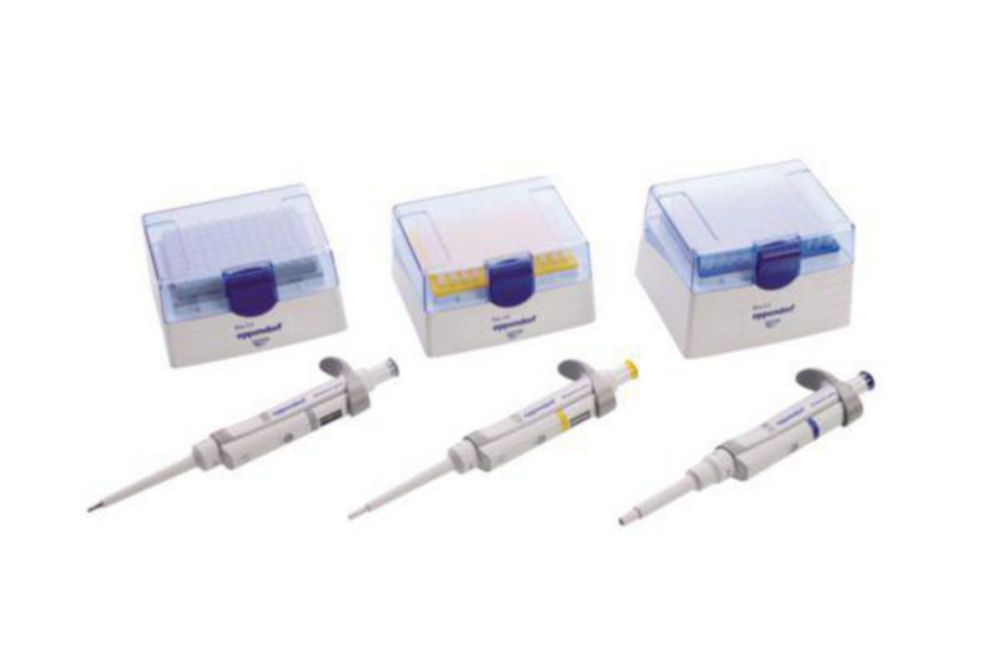 Jednokanálové mikrolitrové pipety Eppendorf Research plus 3-Packs (všeobecný laboratórny produkt), variabilné