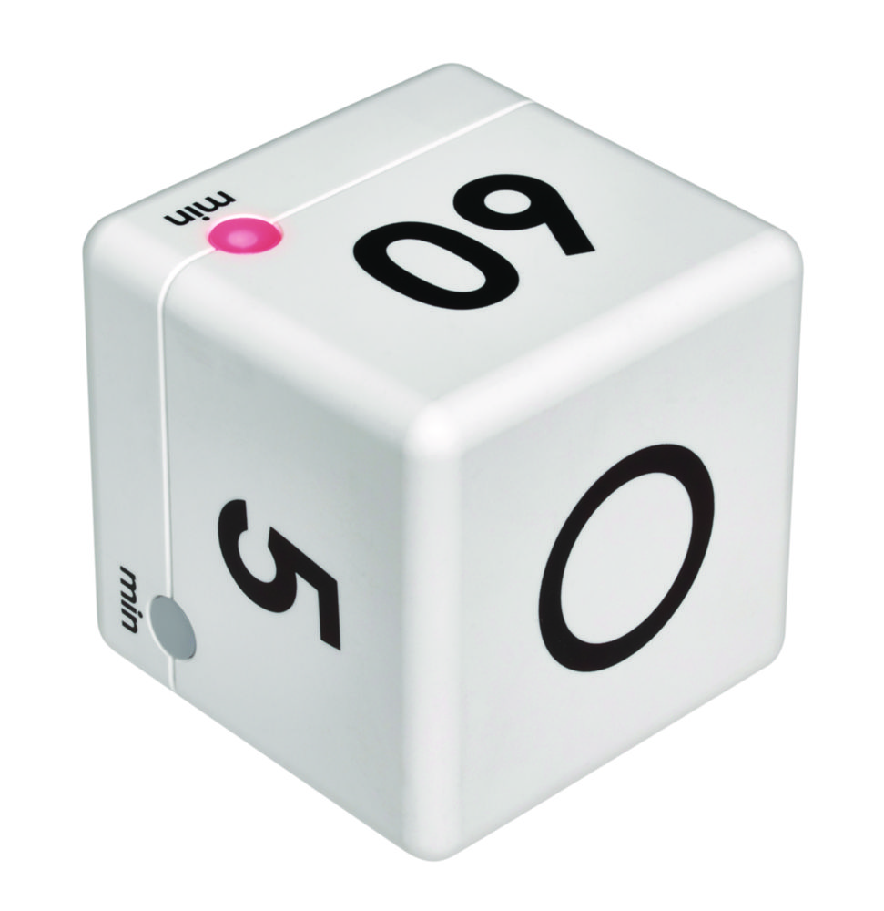 Krátkodobý časovač CUBE TIMER, biely