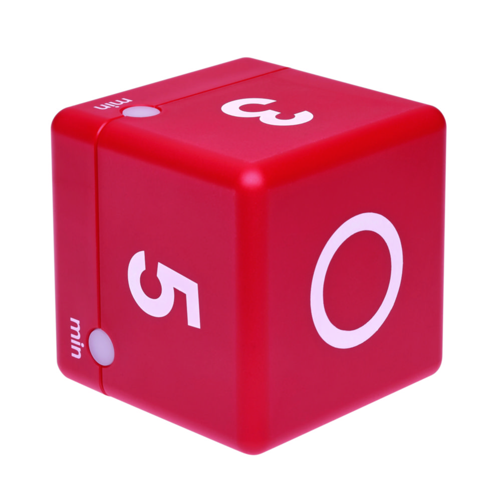 Krátkodobý časovač CUBE TIMER, červený